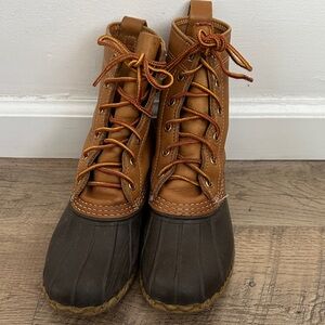 L.L. Bean Brown and Tan Ankle Boots